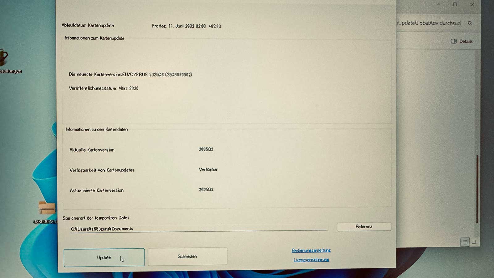 Screenshot Kartenupdate 2025Q3