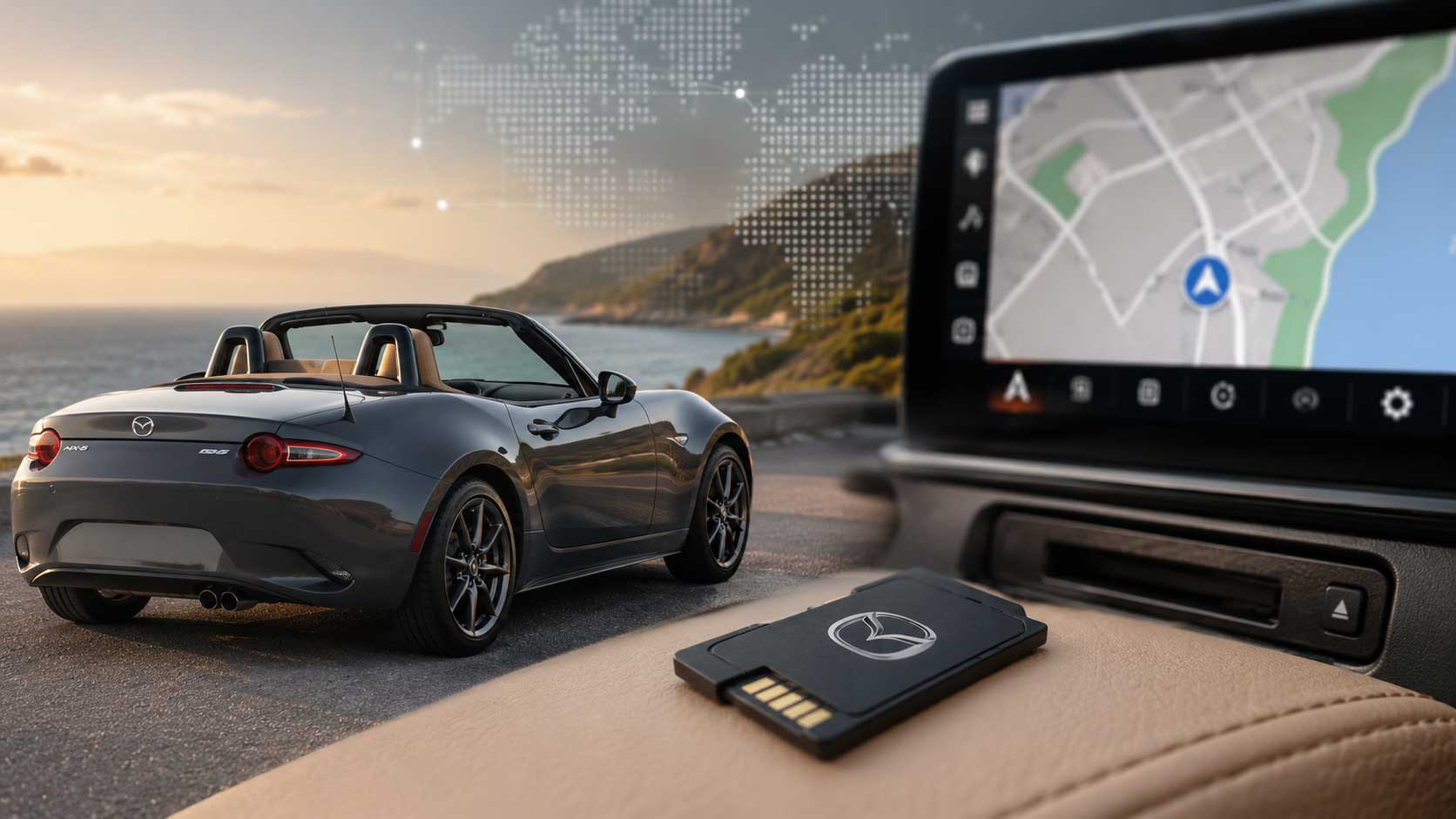 Illustration Karten-Update Mazda Connect Navigation