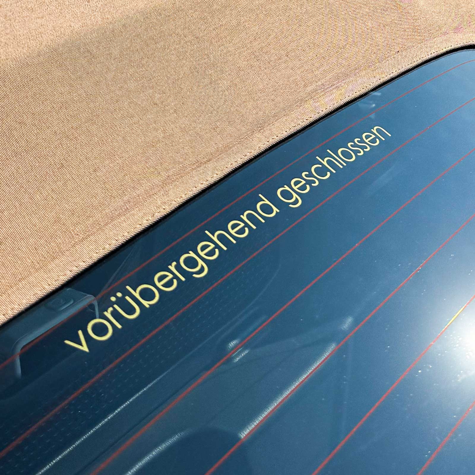 Aufkleber vorübergehend geschlossen